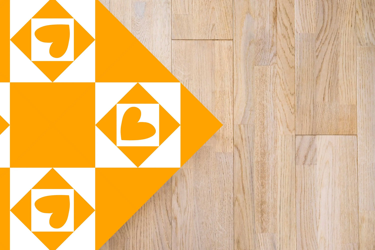 Alfombra Agatha Ruiz de la Prada Baldosas Corazones Naranja Home & Living