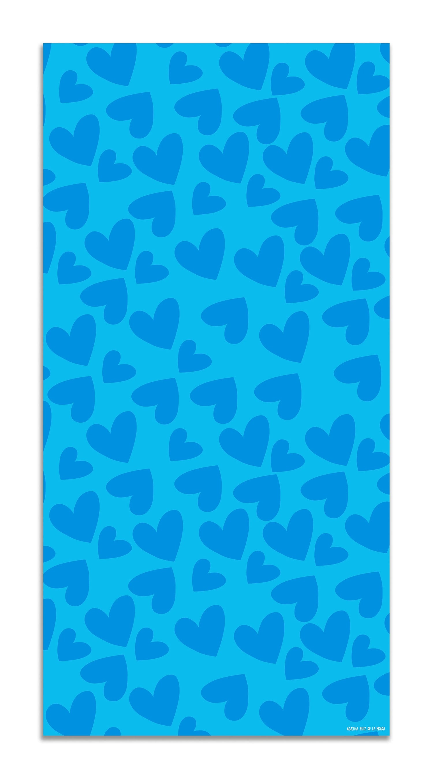 Alfombra Agatha Ruiz de la Prada Estampados Básicos Corazones Azules Home & Living
