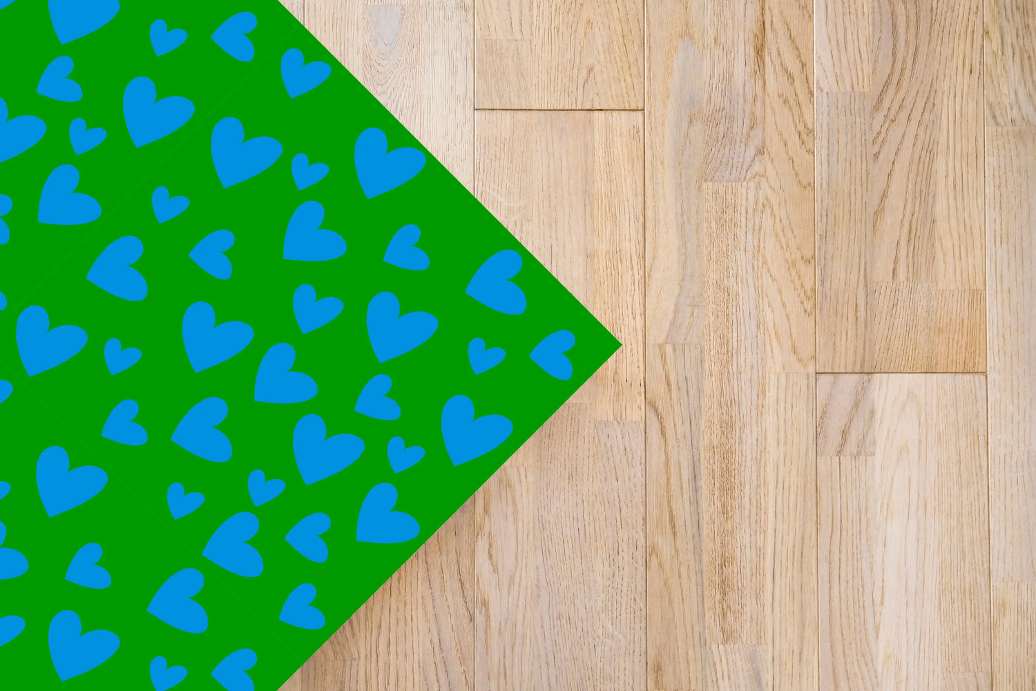Alfombra Agatha Ruiz de la Prada Estampados Básicos Corazones Azules y Verdes Home & Living