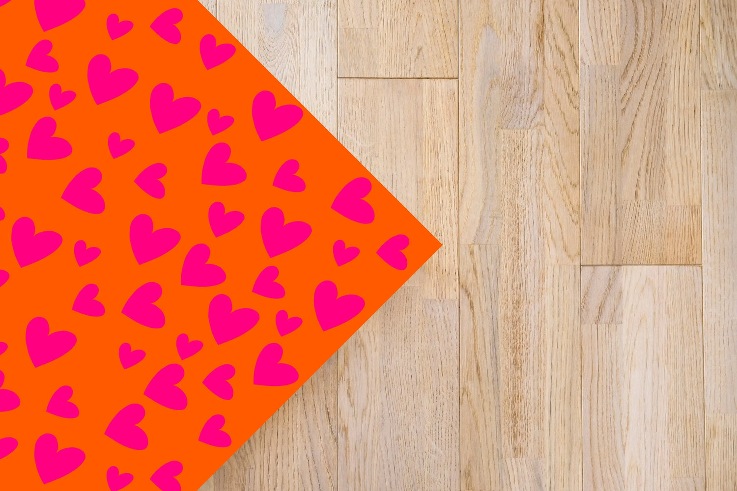 Alfombra Agatha Ruiz de la Prada Estampados Básicos Corazones Rosas y Naranjas Home & Living