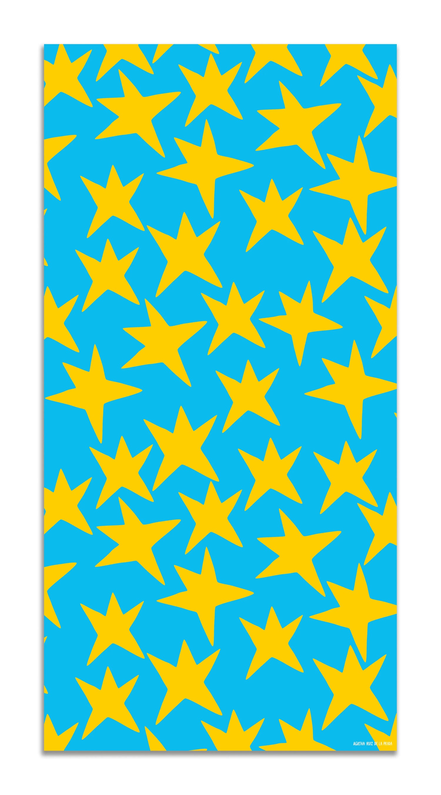 Alfombra Agatha Ruiz de la Prada Estampados Básicos Estrellas Amarillas y Azules Home & Living