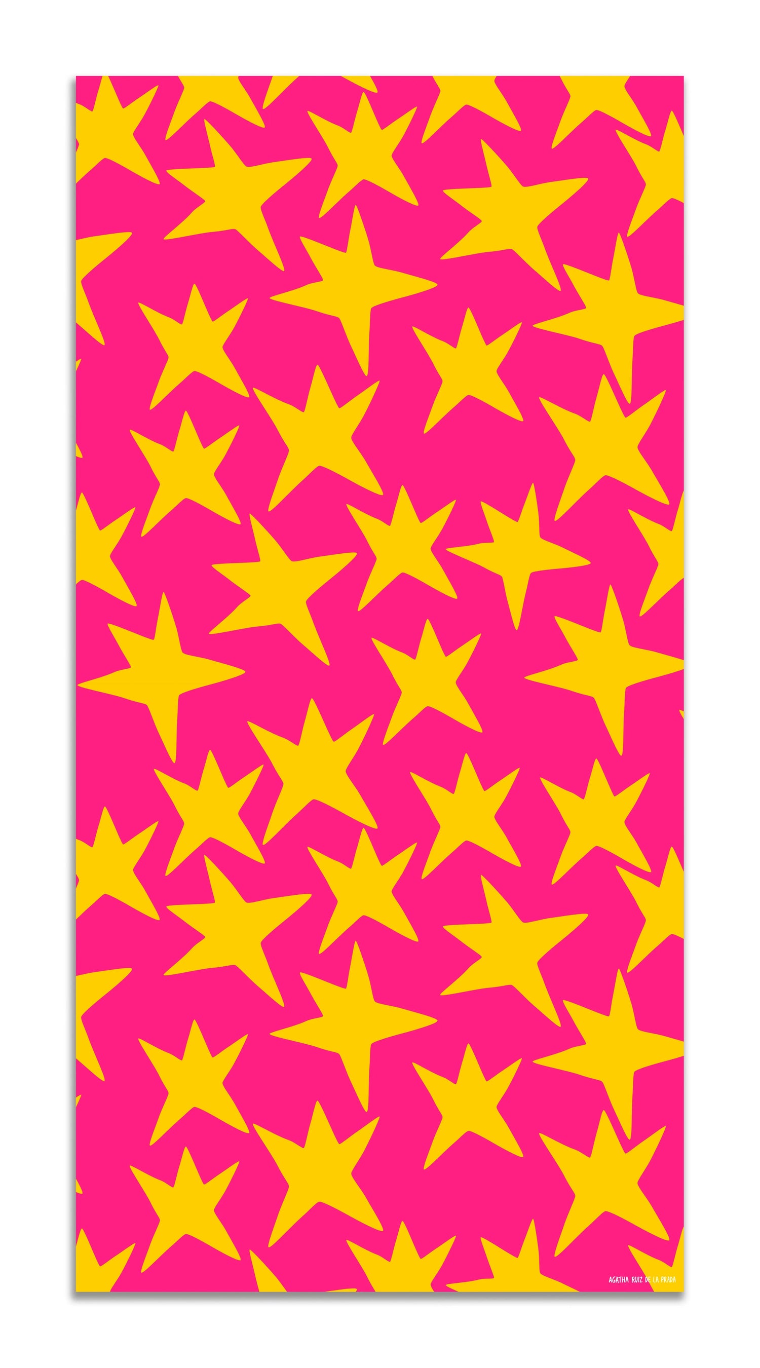 Alfombra Agatha Ruiz de la Prada Estampados Básicos Estrellas Amarillas y Rosas Home & Living