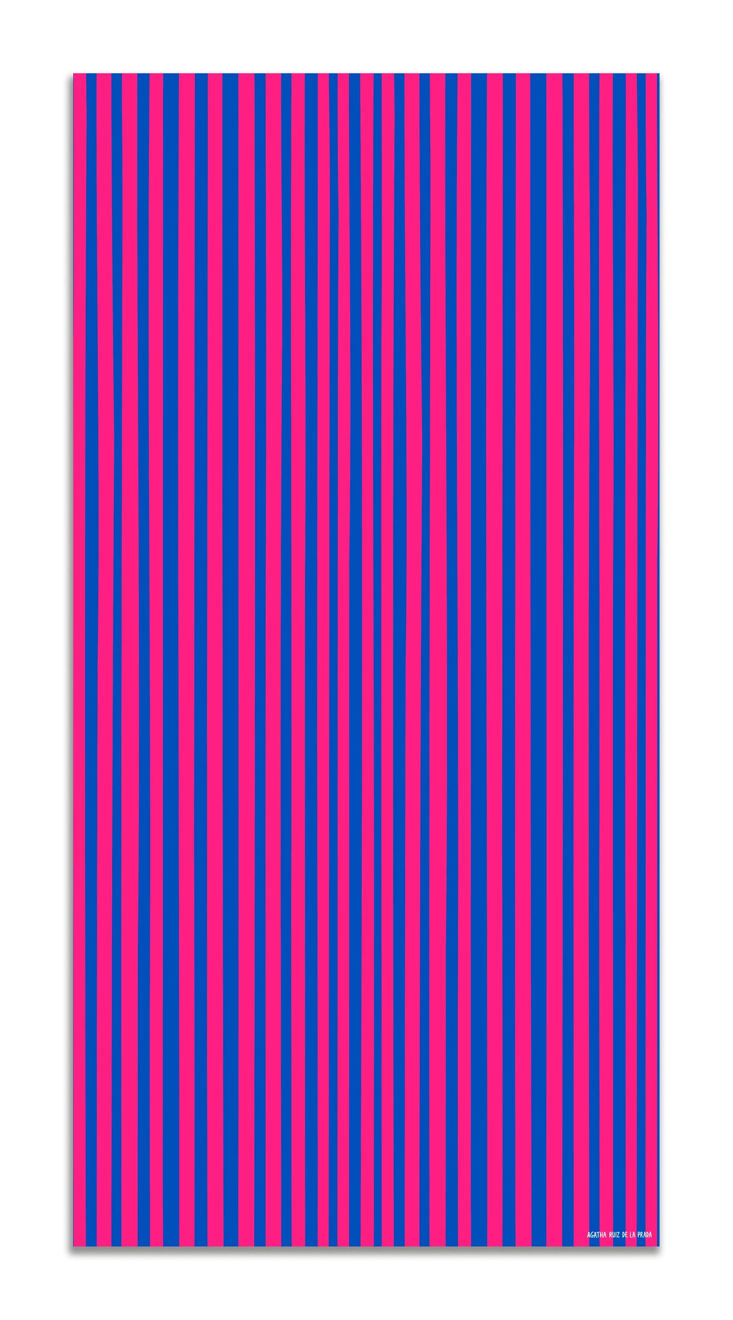 Alfombra Agatha Ruiz de la Prada Estampados Básicos Líneas Azules y Rosas Home & Living
