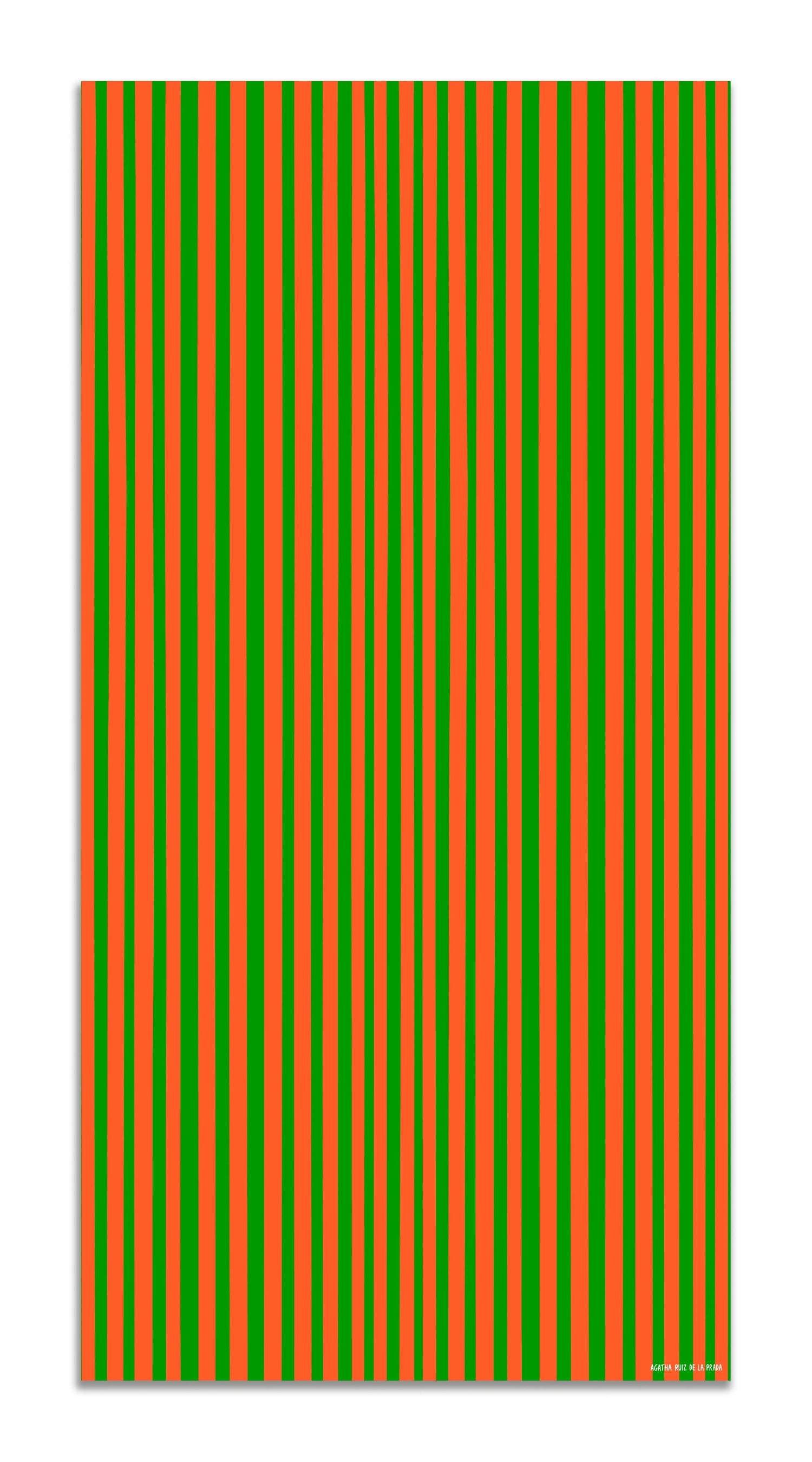 Alfombra Agatha Ruiz de la Prada Estampados Básicos Líneas Naranjas y Verdes Home & Living