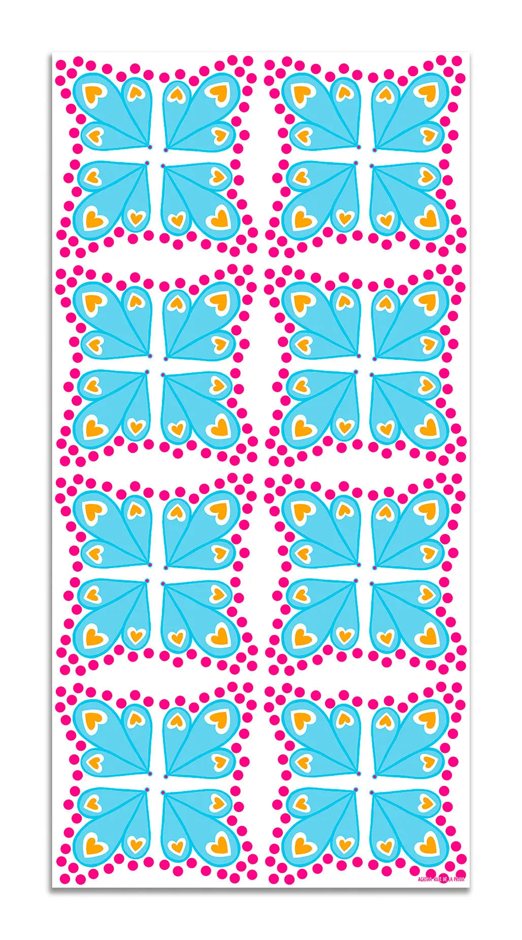 Alfombra Agatha Ruiz de la Prada Hidráulico Azul Alas Mariposa Home & Living