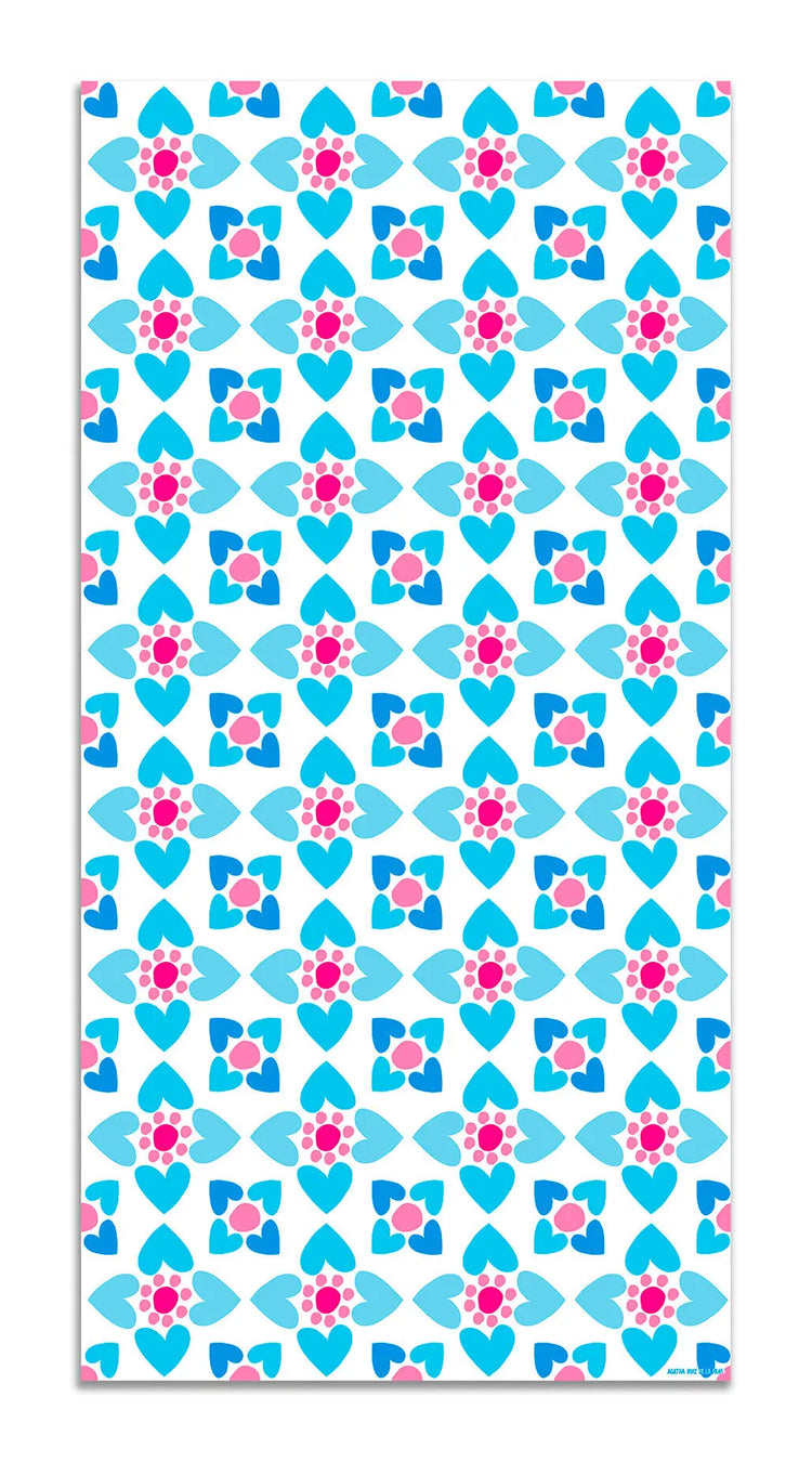 Alfombra Agatha Ruiz de la Prada Hidráulico Azul Baldosas Flores Bicolor Home & Living