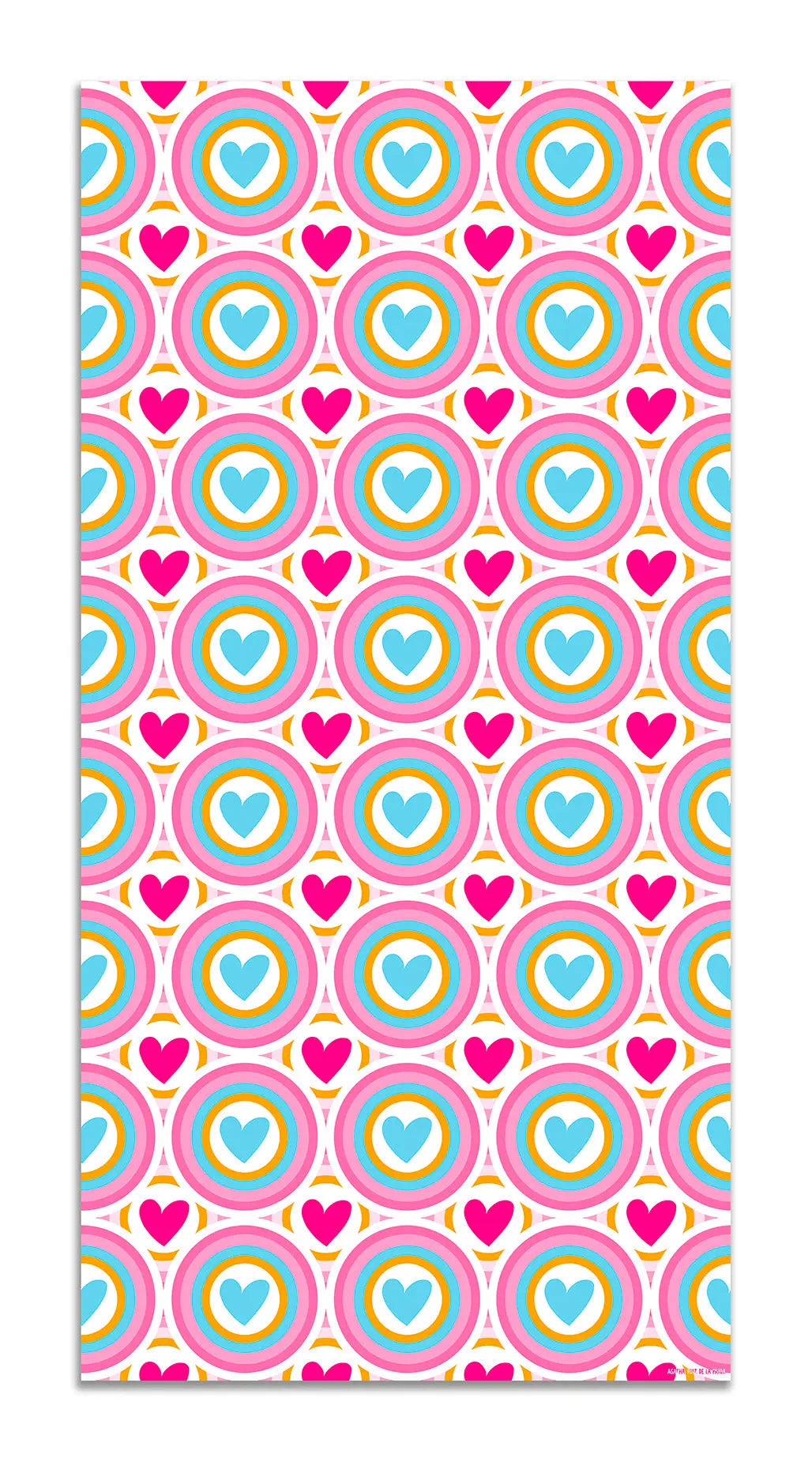 Alfombra Agatha Ruiz de la Prada Hidráulico Azul Corazones Retro Home & Living