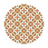 Alfombra Baldosín Estilo Oriental Naranja Redonda freeshipping - Home and Living