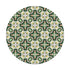 Alfombra Baldosín Estilo Oriental Verde Redonda freeshipping - Home and Living