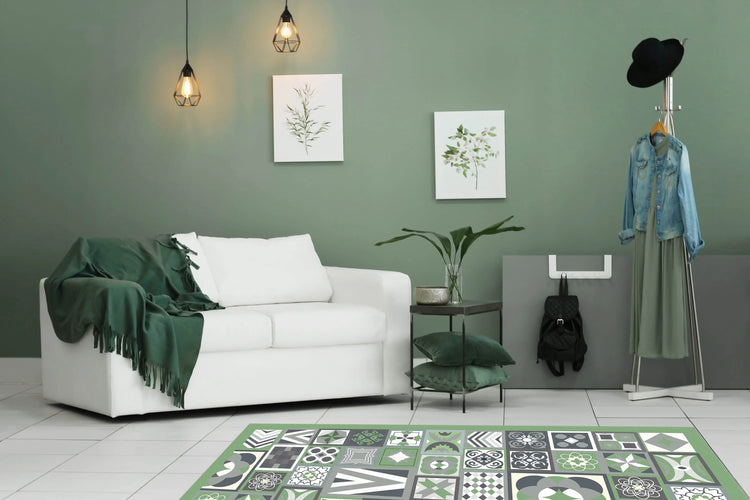 Alfombra Baldosín Verde freeshipping - Home and Living