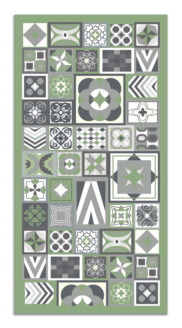 Alfombra Baldosín Verde Home & Living