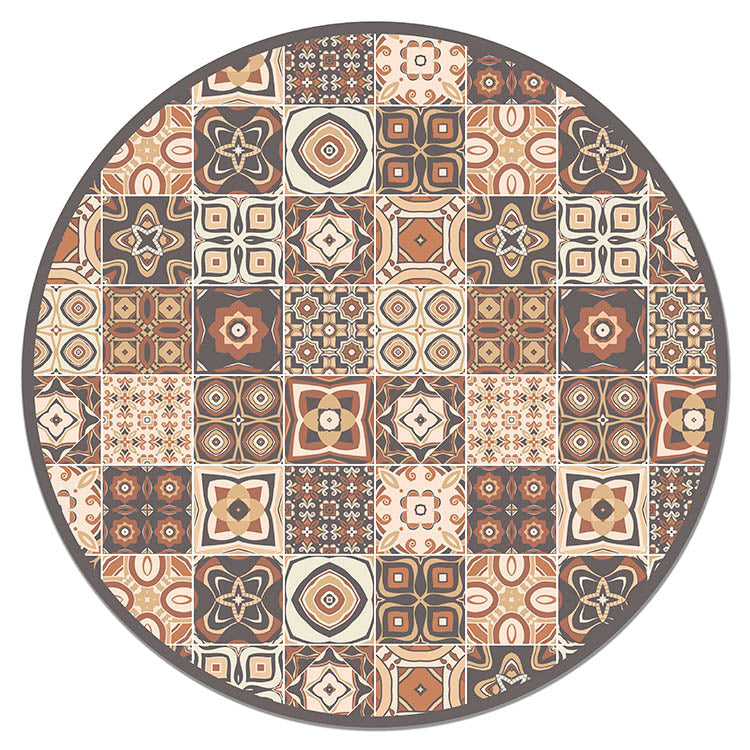 Alfombra Multicolor Baldosa Hidráulica Redonda Home & Living