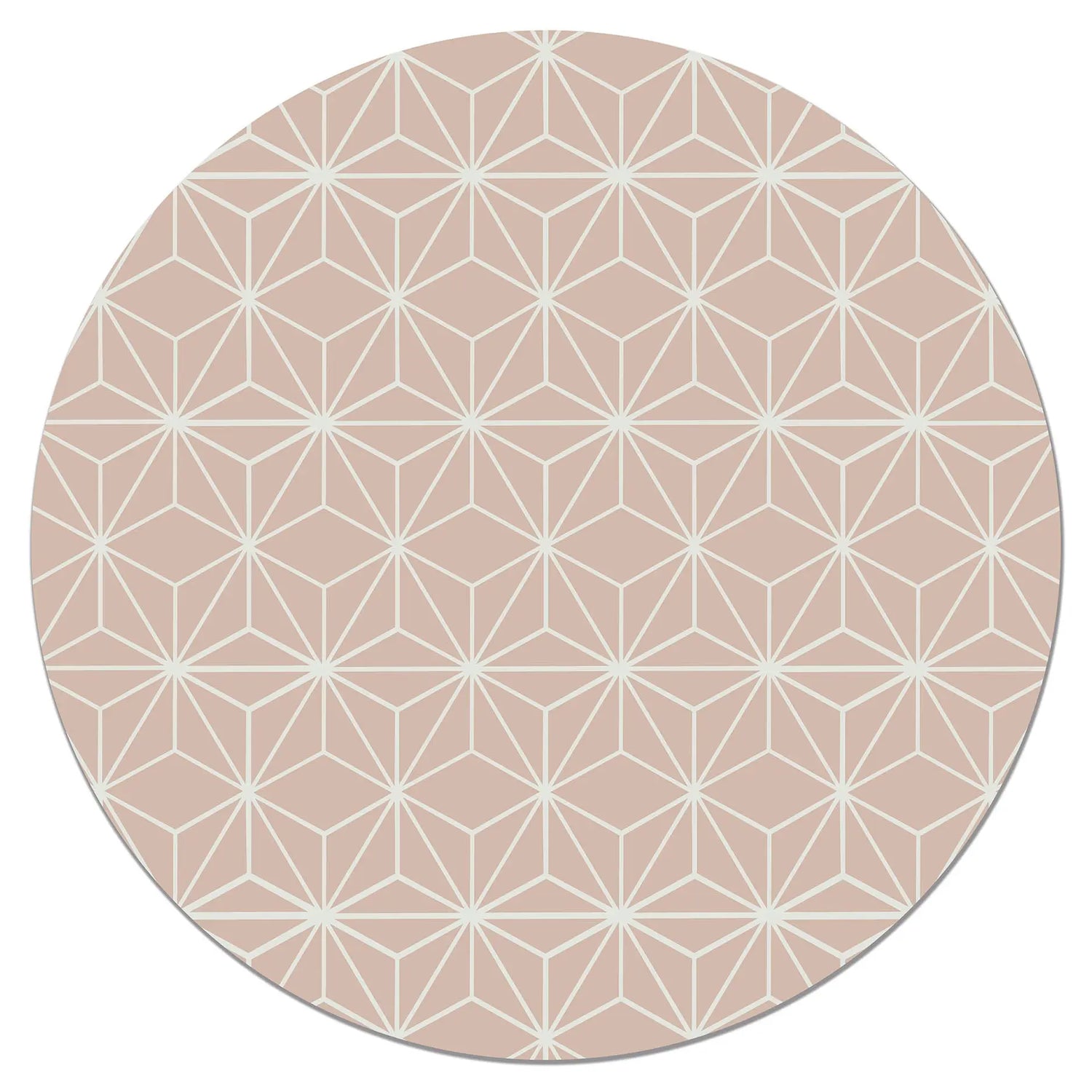 Alfombra Redonda Estrellada Rosa freeshipping - Home and Living
