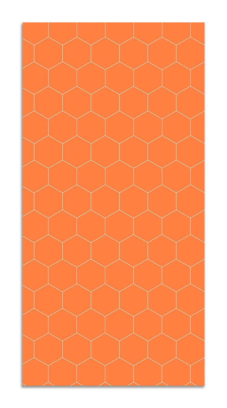 Alfombra Vinílica Mosaico Hexágonos Naranja Home & Living