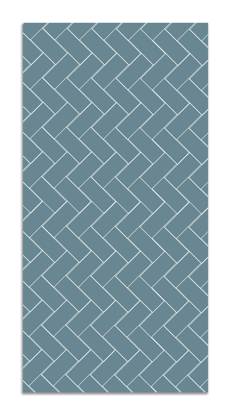 Alfombra Vinílica Mosaico Ladrillos Azul Home & Living