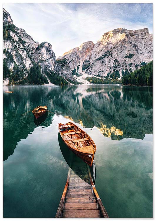 Cuadro Botes de Madera en el Lago Home & Living
