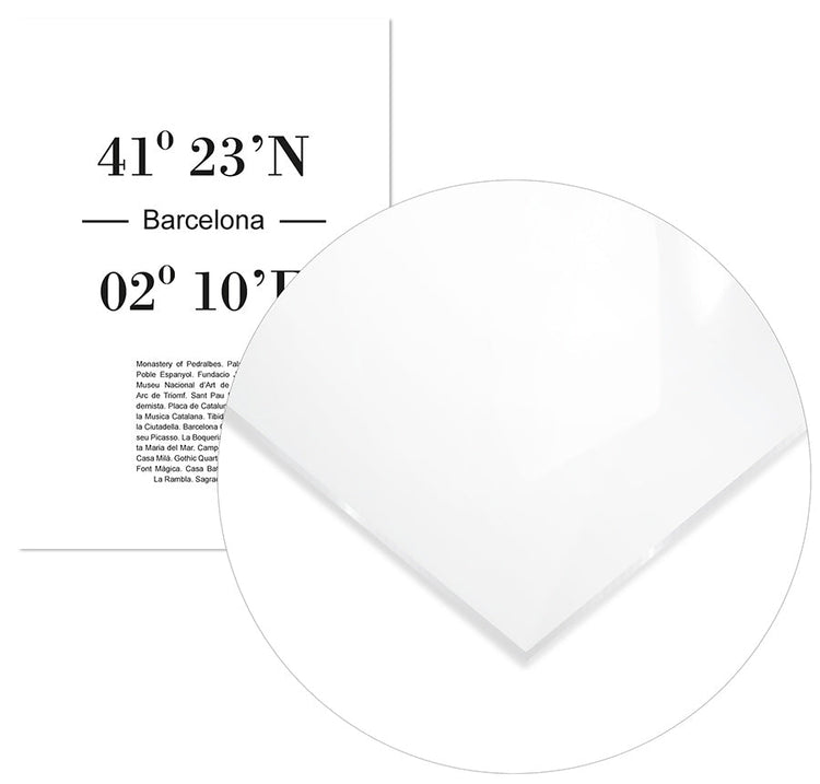Cuadro Coordenadas de Barcelona Home & Living
