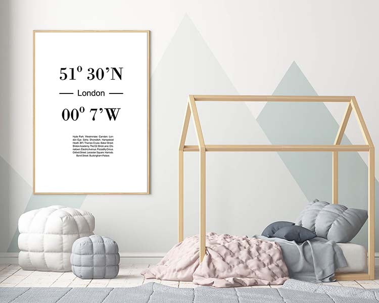 Cuadro Coordenadas de Londres Home & Living