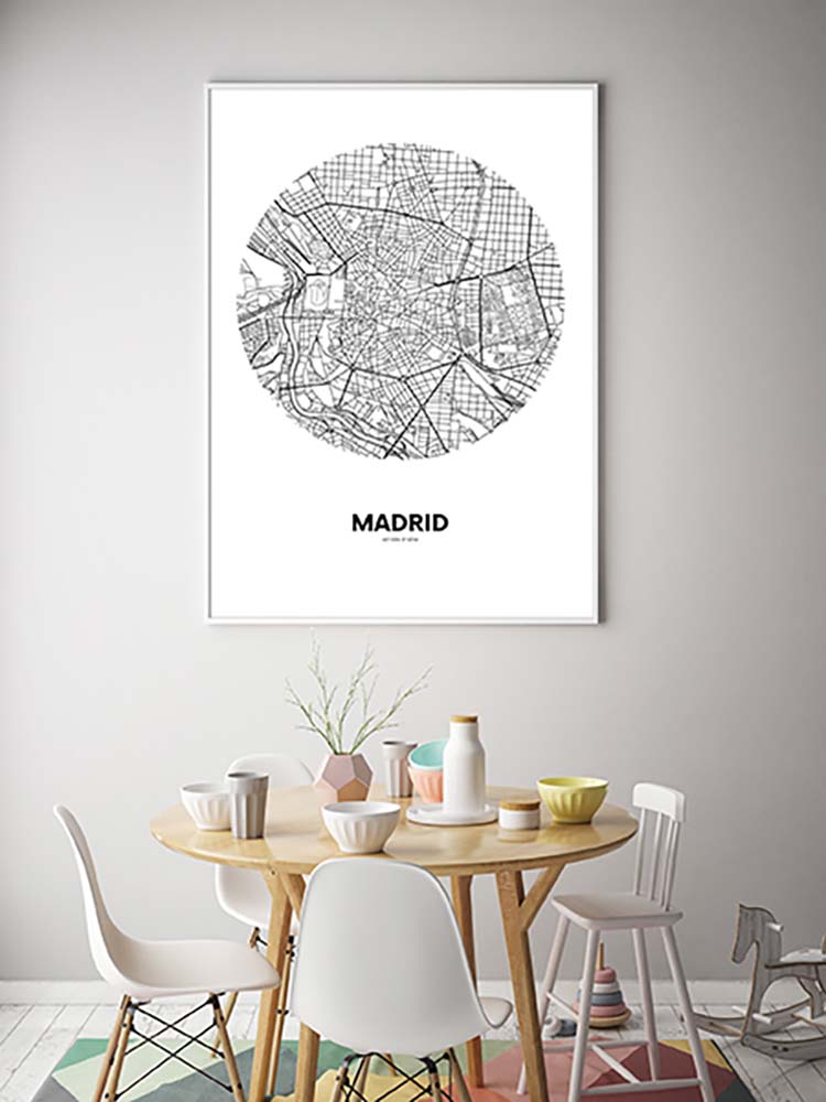 Cuadro Mapa Madrid Círculo Home & Living