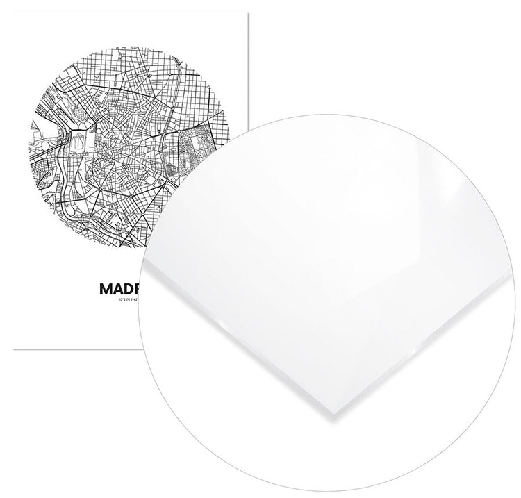Cuadro Mapa Madrid Círculo Home & Living