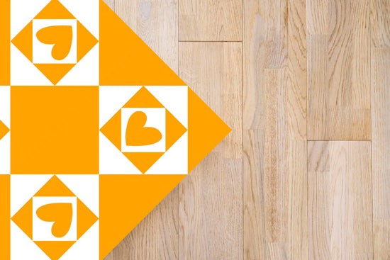 Alfombra Agatha Ruiz de la Prada Baldosas Corazones Naranja Home & Living