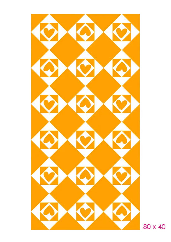 Alfombra Agatha Ruiz de la Prada Baldosas Corazones Naranja Home & Living