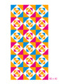 Alfombra Agatha Ruiz de la Prada Baldosas Corazones Naranja, Azul y Rosa Home & Living 