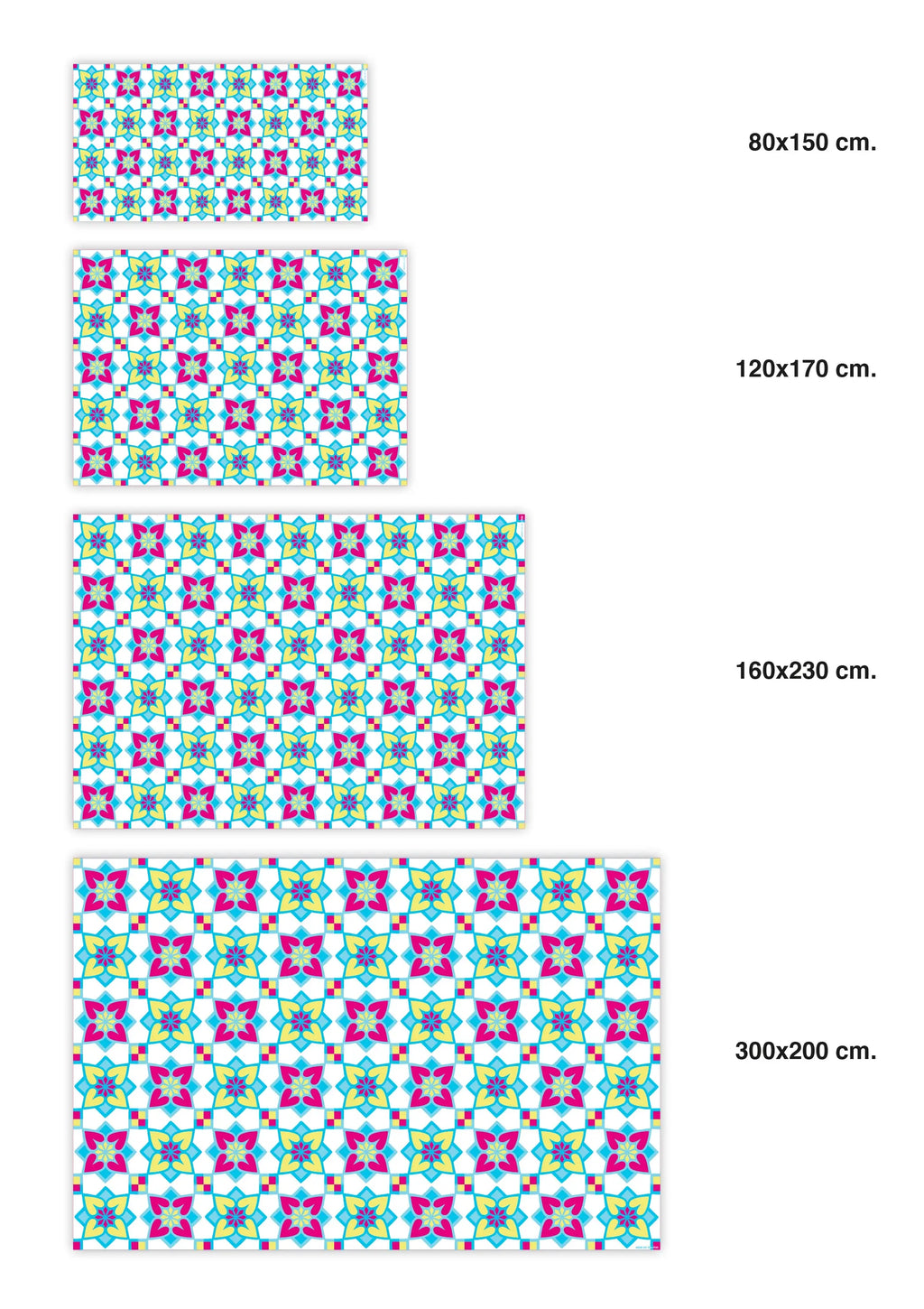 Alfombra Agatha Ruiz de la Prada Baldosas Flores Rosa y Amarillo Home & Living 