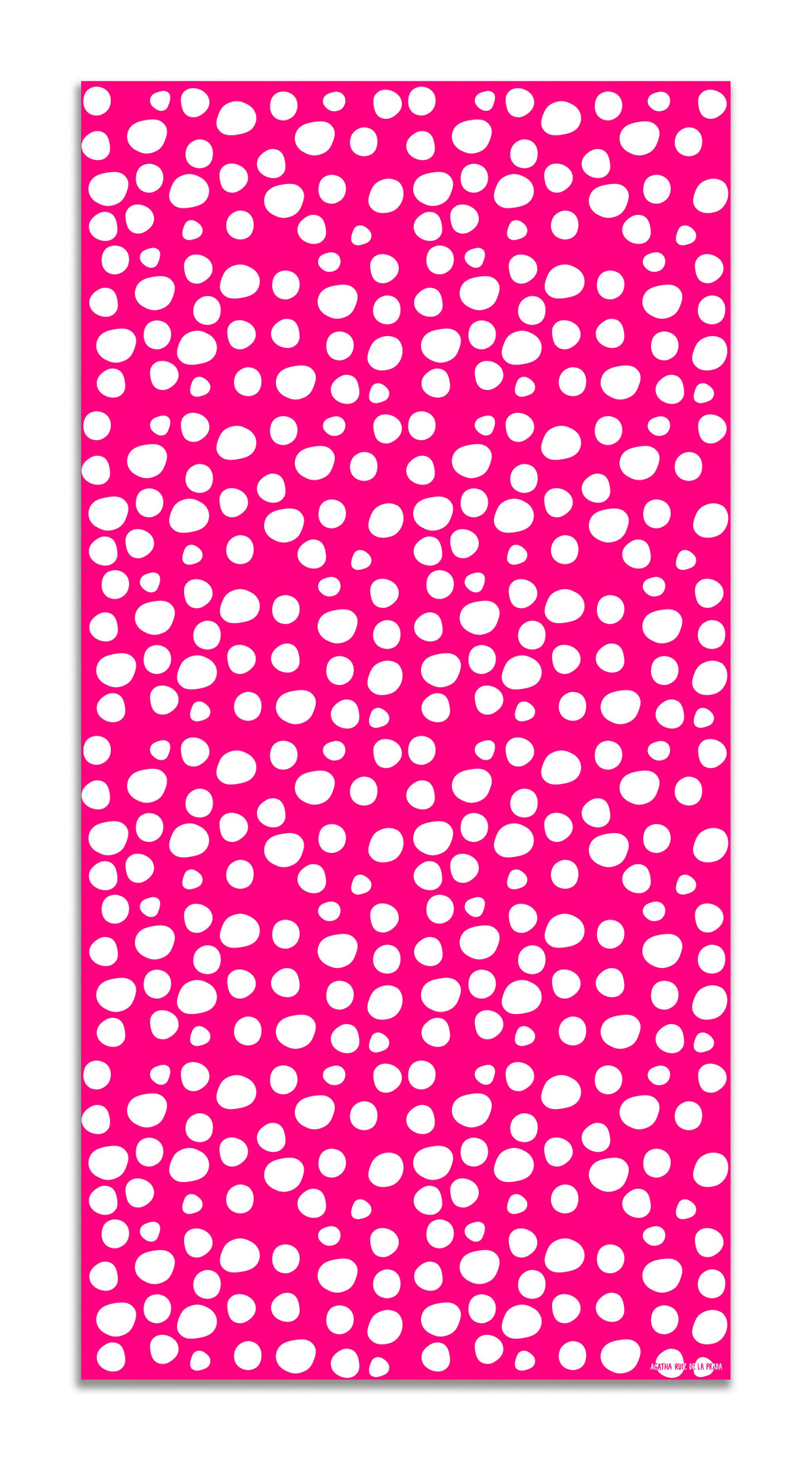 Alfombra Agatha Ruiz de la Prada Estampados Básicos Círculos Blancos y Rosas Home & Living 