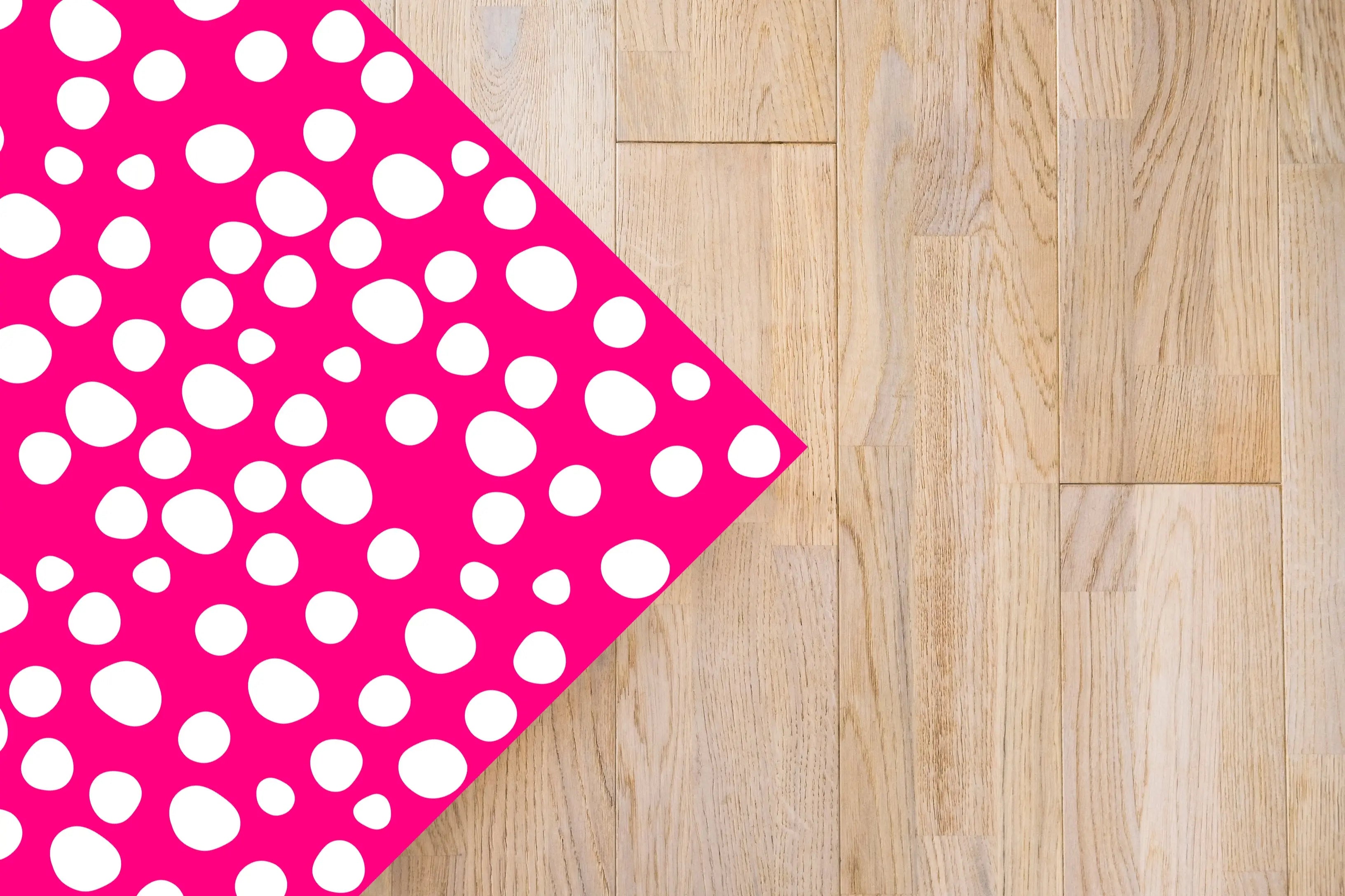 Alfombra Agatha Ruiz de la Prada Estampados Básicos Círculos Blancos y Rosas Home & Living 