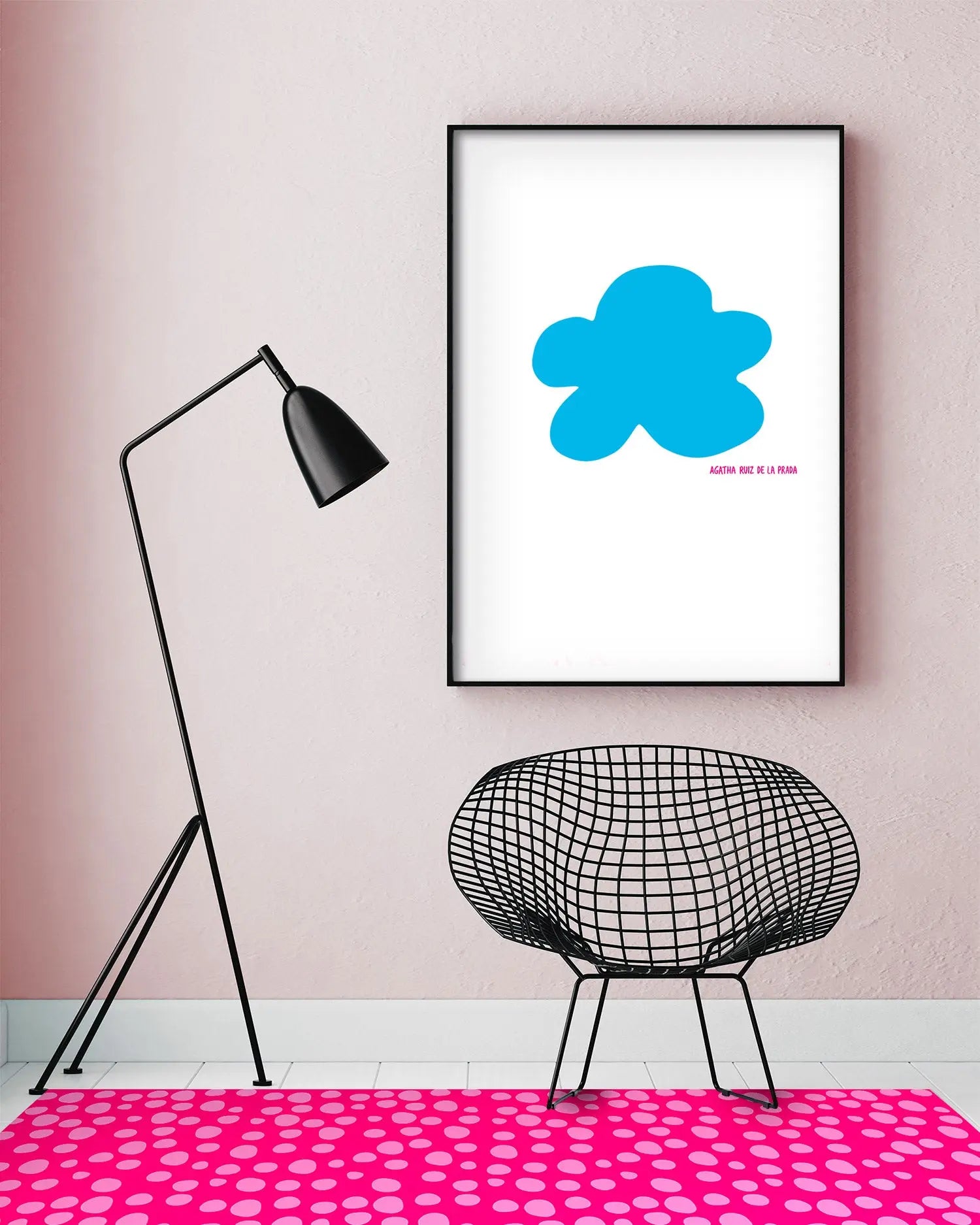 Alfombra Agatha Ruiz de la Prada Estampados Básicos Círculos Lilas y Rosas Home & Living 