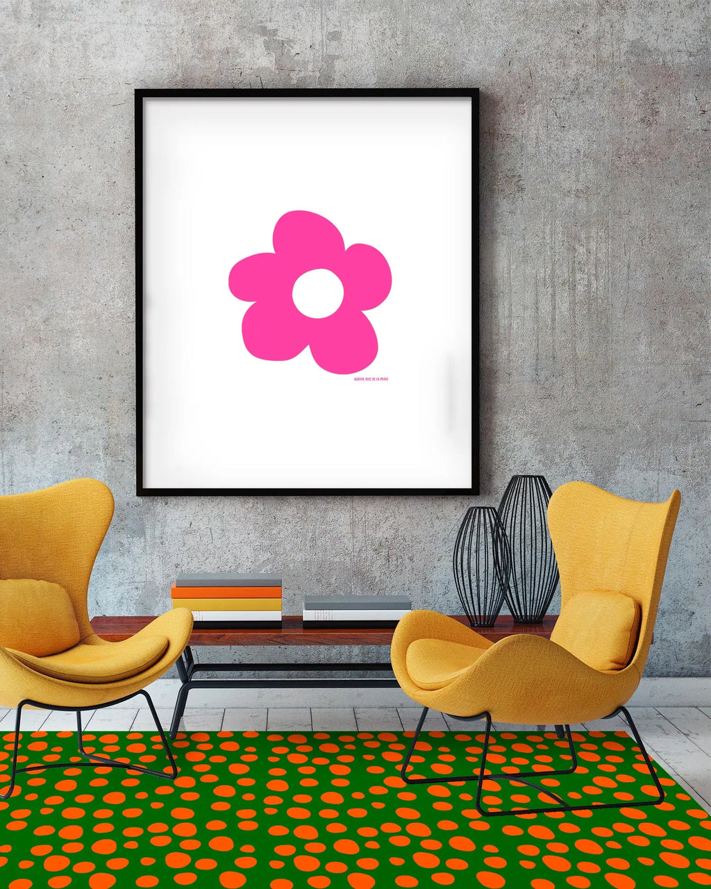 Alfombra Agatha Ruiz de la Prada Estampados Básicos Círculos Naranjas y Verdes Home & Living 