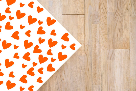 Alfombra Agatha Ruiz de la Prada Estampados Básicos Corazones Naranjas y Blancos Home & Living