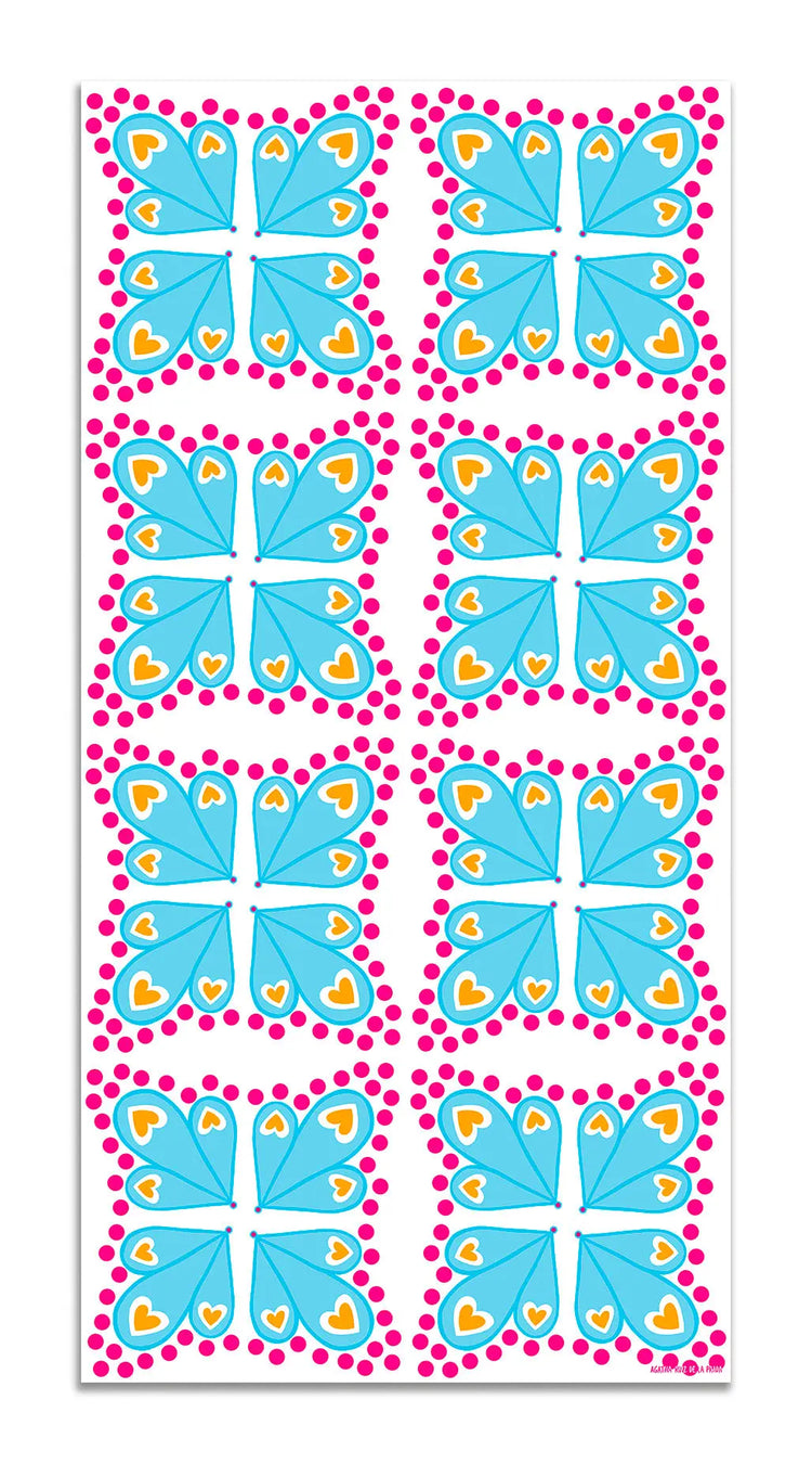 Alfombra Agatha Ruiz de la Prada Hidráulico Azul Alas Mariposa Home & Living 