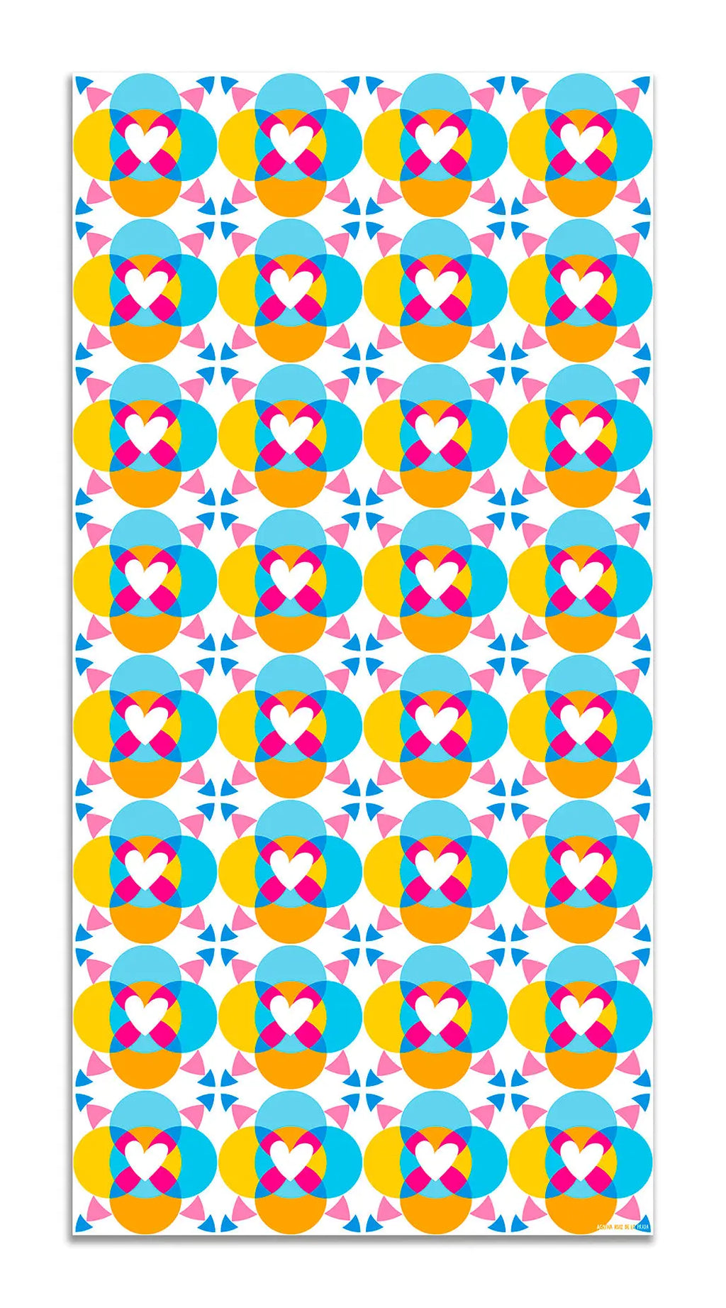 Alfombra Agatha Ruiz de la Prada Hidráulico Azul Corazones Caleidoscopio Home & Living 