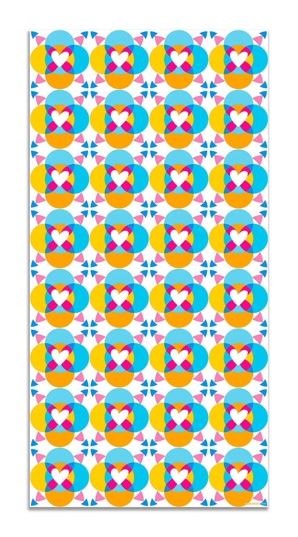 Alfombra Agatha Ruiz de la Prada Hidráulico Azul Corazones Caleidoscopio Home & Living 