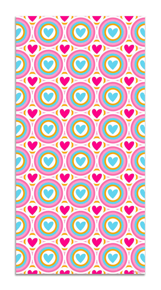 Alfombra Agatha Ruiz de la Prada Hidráulico Azul Corazones Retro Home & Living