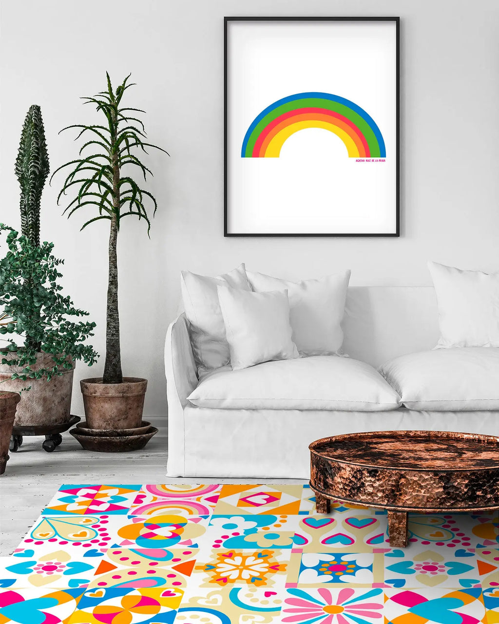 Alfombra Agatha Ruiz de la Prada Hidráulico Crema Original Varios Colores Home & Living 