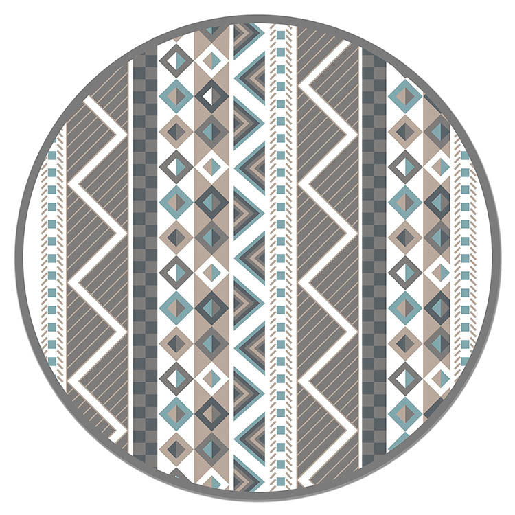 Alfombra Azteca Azul Redonda Home & Living 