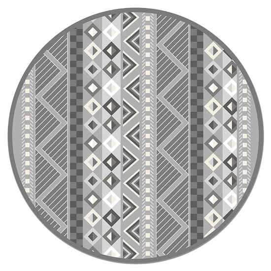 Alfombra Azteca Gris Redonda Home & Living
