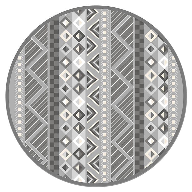 Alfombra Azteca Gris Redonda Home & Living 