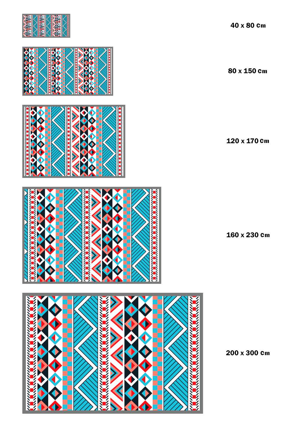 Alfombra Azteca Multicolor freeshipping - Home and Living