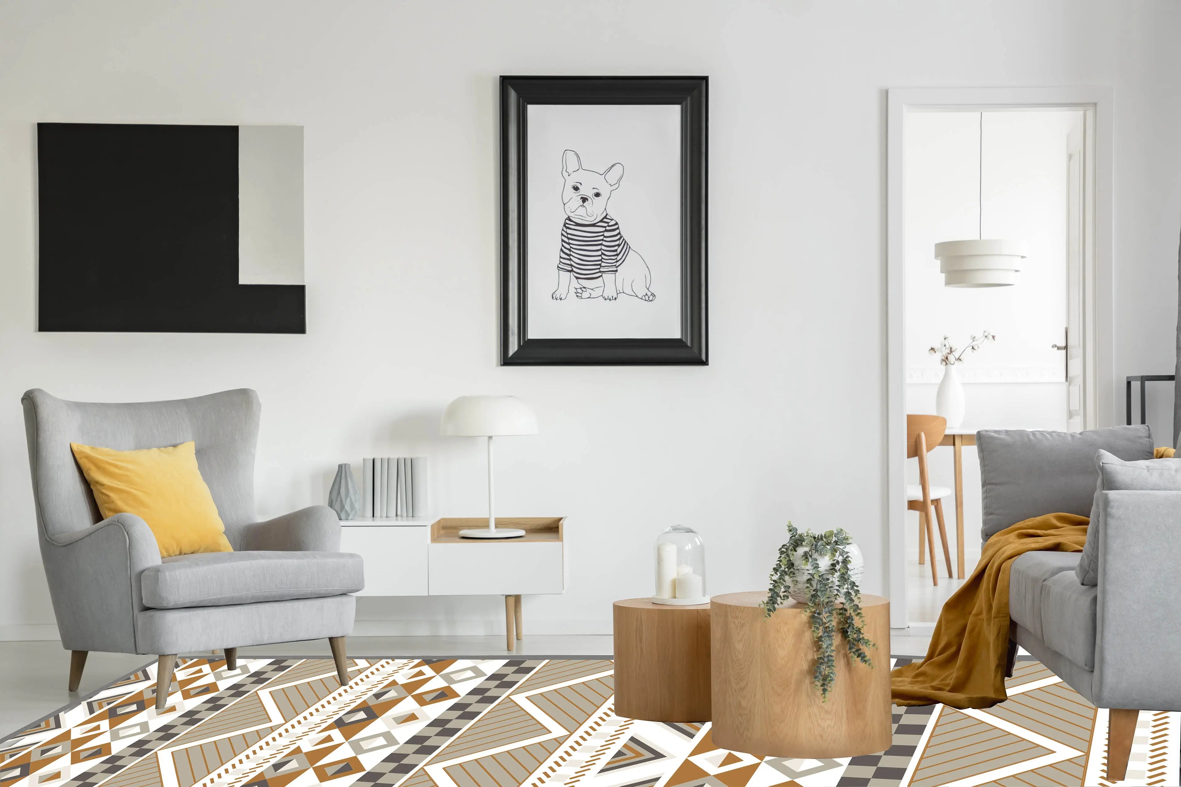 Alfombra Azteca Naranja freeshipping - Home and Living