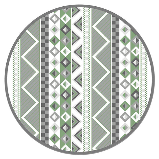 Alfombra Azteca Verde Redonda Home & Living