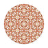 Alfombra Azulejo Hidráulico Tipo Oriental Naranja Redonda freeshipping - Home and Living