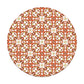 Alfombra Azulejo Hidráulico Tipo Oriental Naranja Redonda freeshipping - Home and Living