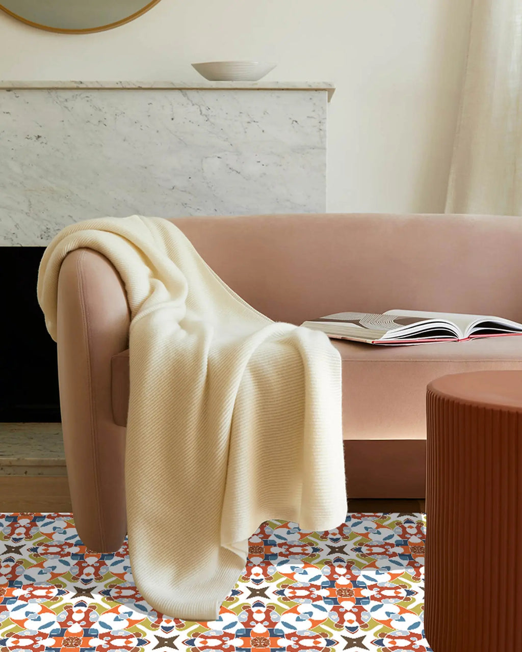 Alfombra Azulejo Hidráulico Tipo Oriental Original freeshipping - Home and Living