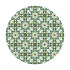 Alfombra Azulejo Hidráulico Tipo Oriental Verde Redonda freeshipping - Home and Living