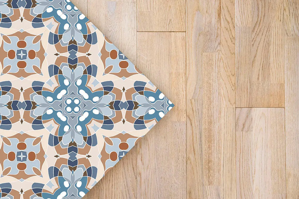 Alfombra Azulejo Oriental Azul freeshipping - Home and Living