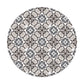 Alfombra Azulejo Oriental Floreada Gris Redonda freeshipping - Home and Living